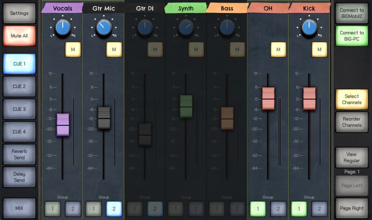 Cuefinger mixer (Select channels)